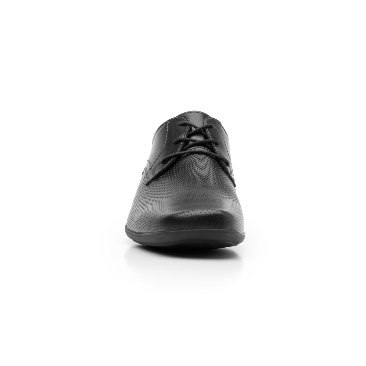 Zapato De Vestir Para Oficina Flexi De Piel Micro Perforada Para Hombre - Estilo 402206 Negro