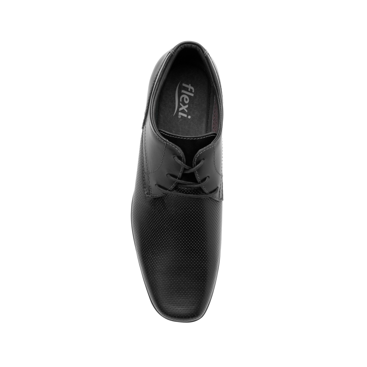 Zapato De Vestir Para Oficina Flexi De Piel Micro Perforada Para Hombre - Estilo 402206 Negro
