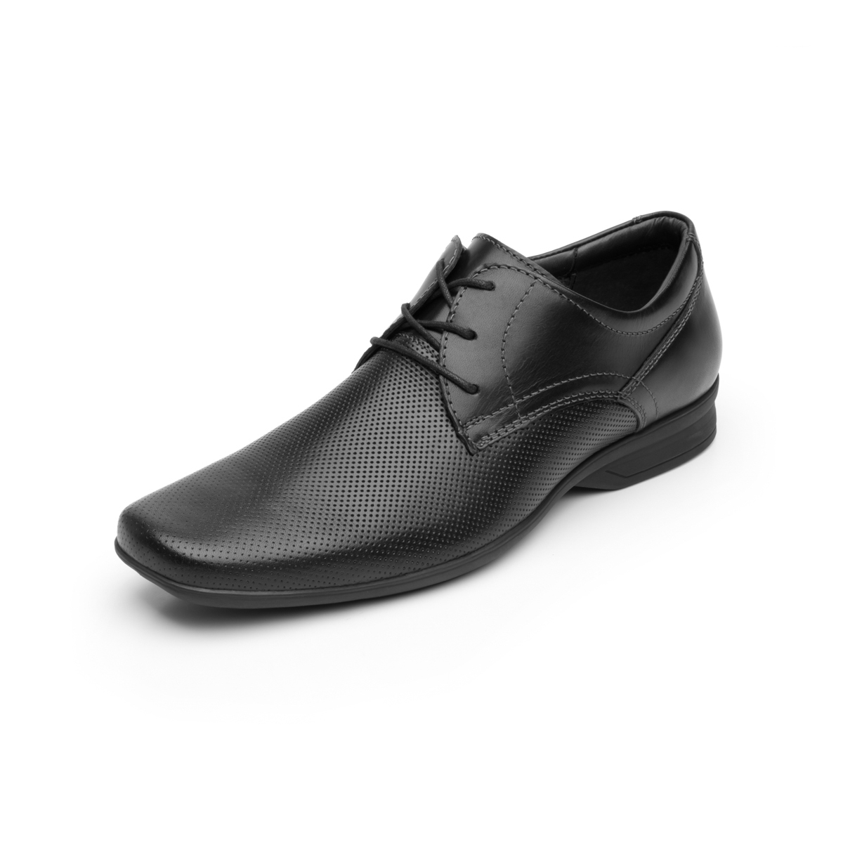 Zapato De Vestir Para Oficina Flexi De Piel Micro Perforada Para Hombre - Estilo 402206 Negro