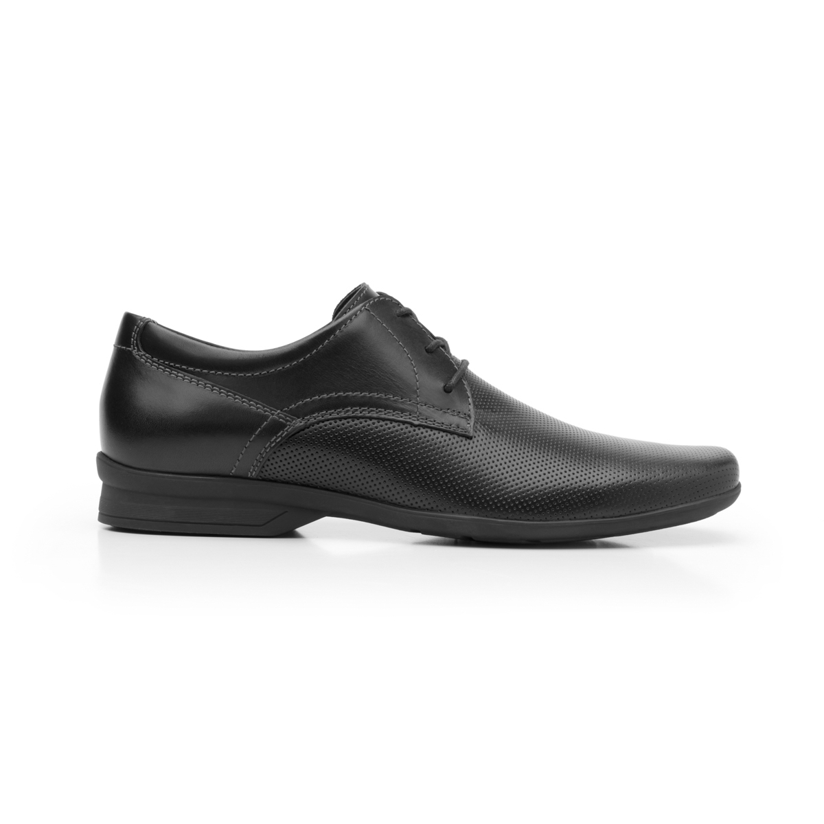 Zapato De Vestir Para Oficina Flexi De Piel Micro Perforada Para Hombre - Estilo 402206 Negro
