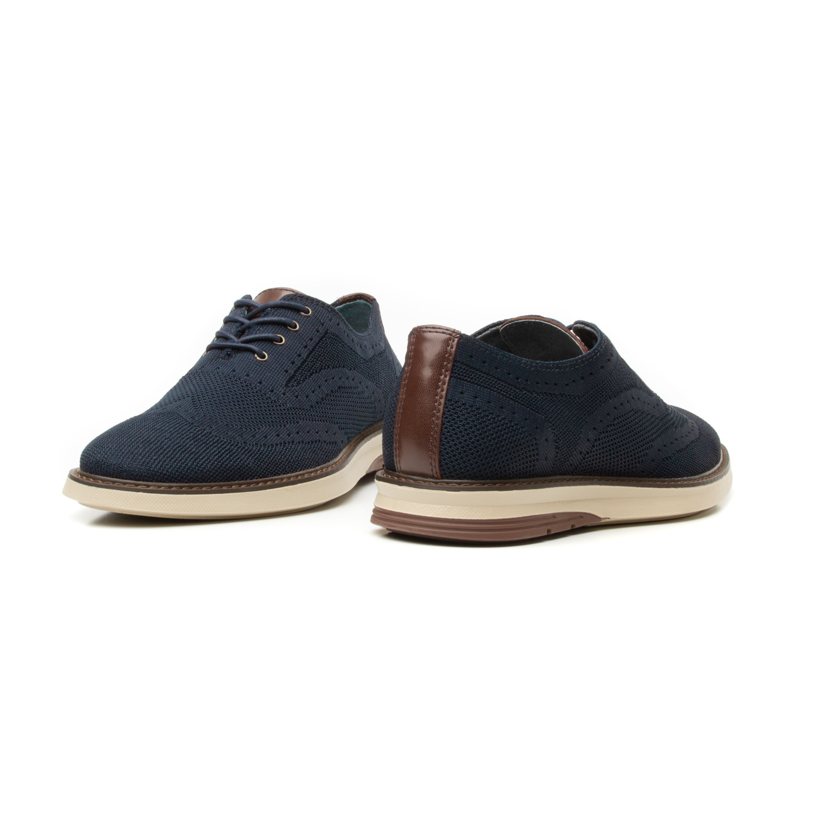 Zapato Oxford Flexi para Hombre con Tejido Estilo 402406 Azul