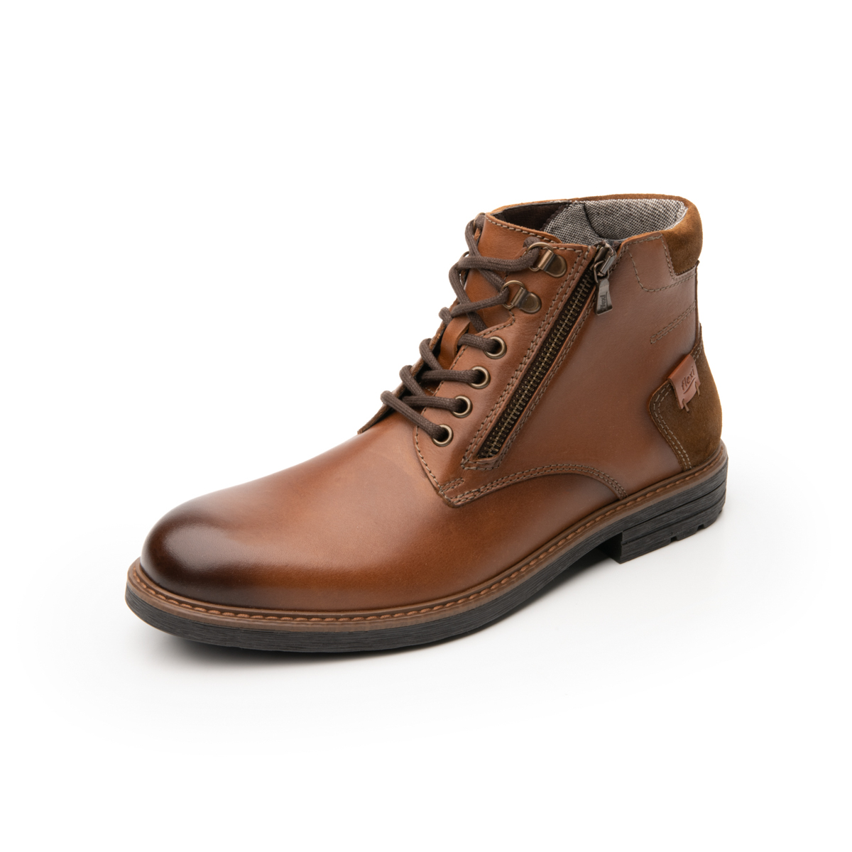 Botin Utilitario Flexi para Hombre con Agujetas Estilo 402506 Tan