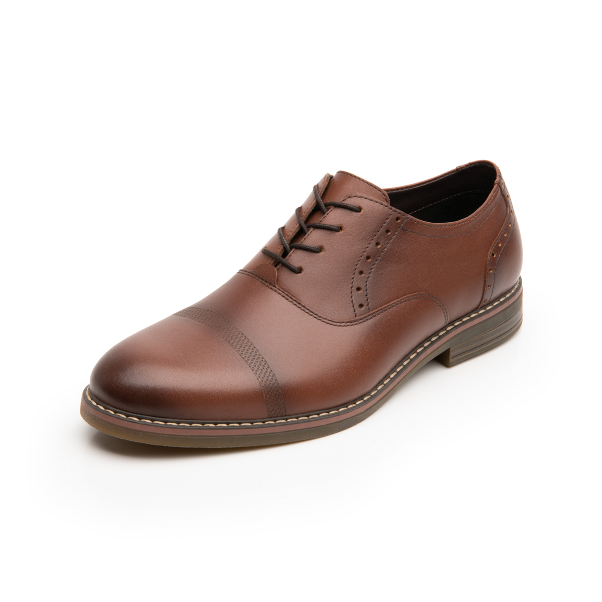 Zapato Oxford Flexi para Hombre con Agujetas Estilo 404602 Chocolate