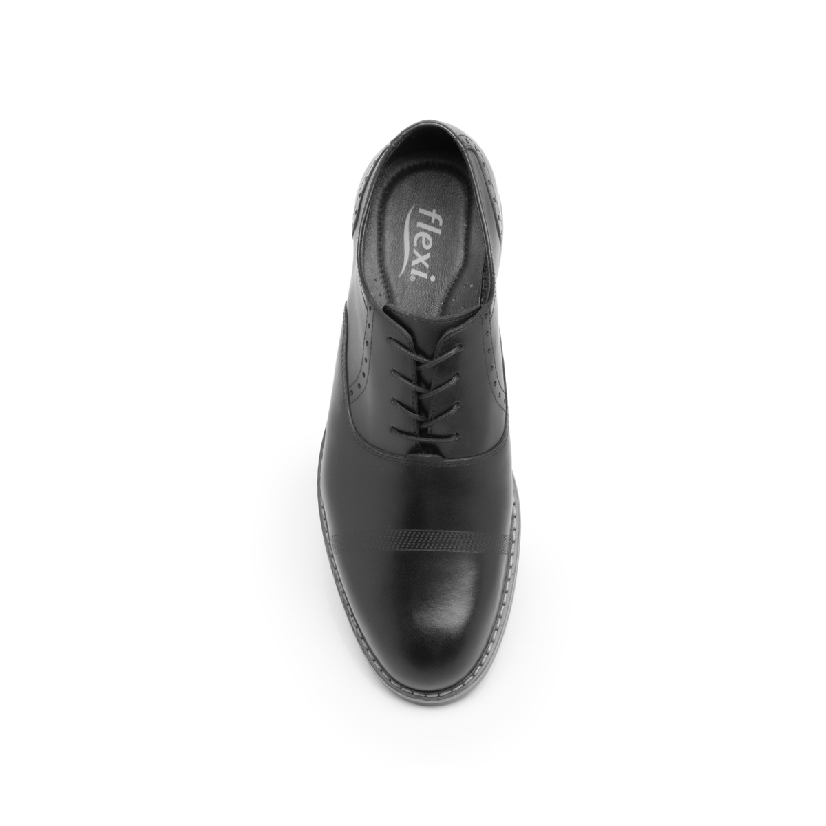 Zapato Oxford Flexi para Hombre con Agujetas Estilo 404602 Negro