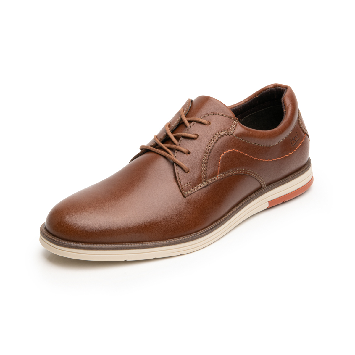 Derby Suela Bicolor Flexi para Hombre Estilo 406701 Tan