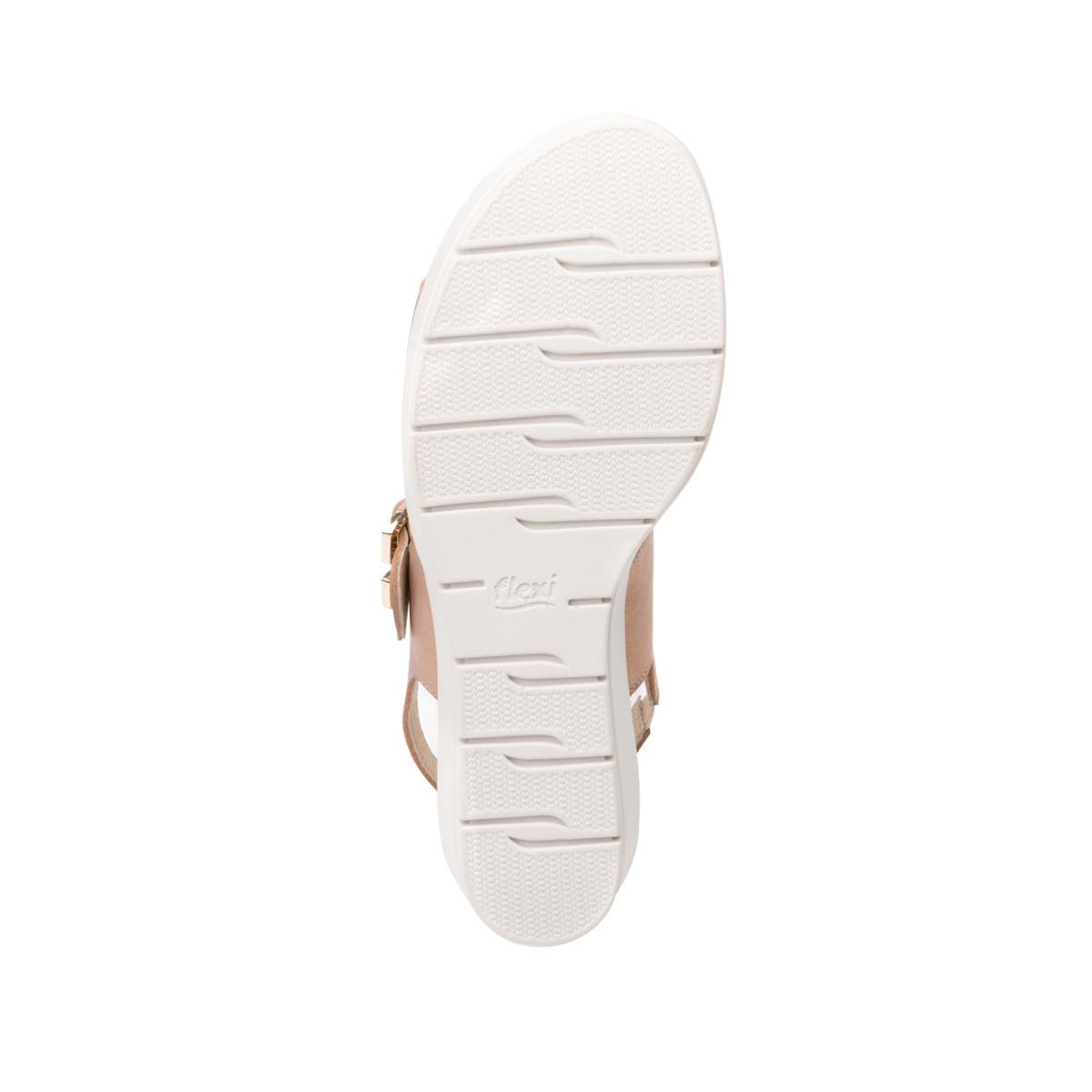 Sandalia Casual Flexi De Piel Metalizada Para Mujer - Estilo 44516 Oro Rosa