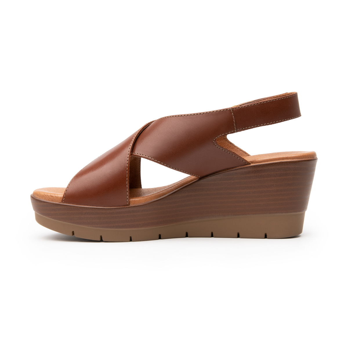 Sandalia Con Plataforma Flexi para Mujer Estilo 44522 Café
