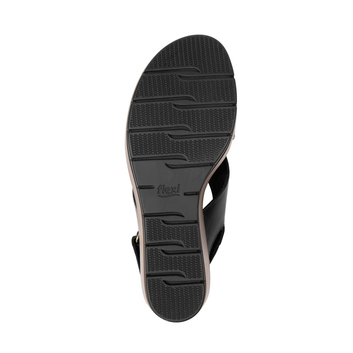 Sandalia Con Plataforma Flexi para Mujer Estilo 44522 Negro