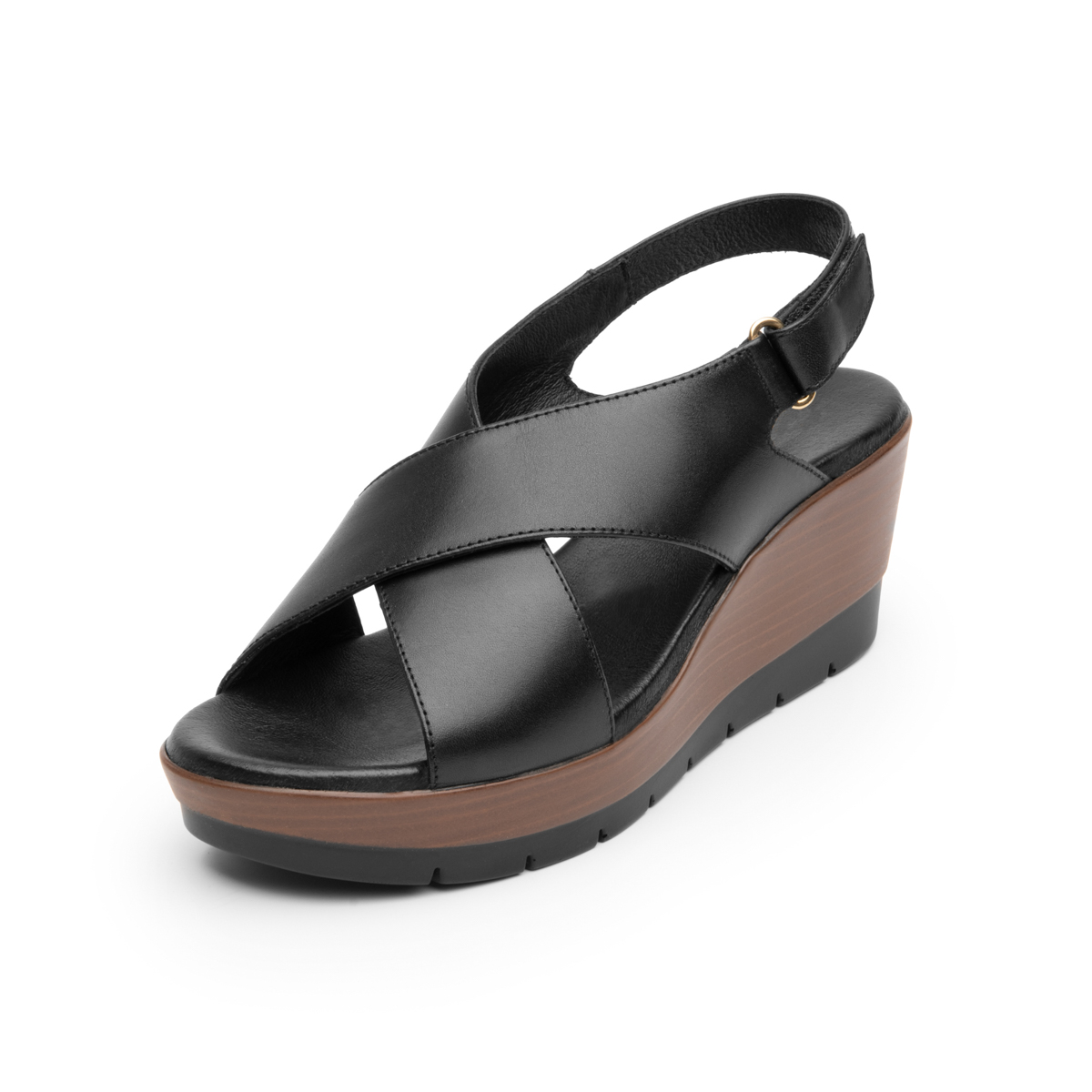 Sandalia Con Plataforma Flexi para Mujer Estilo 44522 Negro