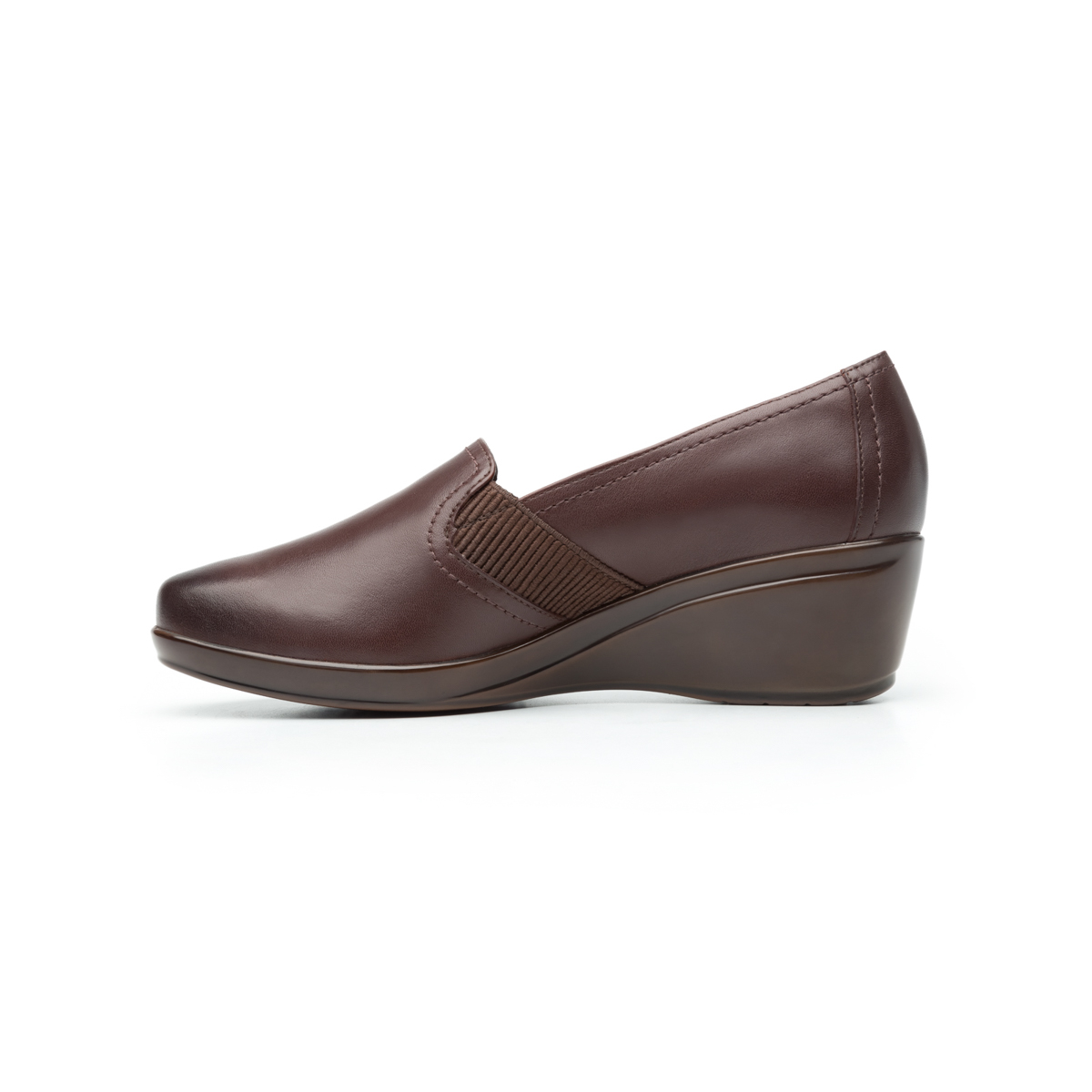 Zapato De Confort Flexi Con Cuña De Alto Brillo Para Mujer - Estilo 45211 Madera