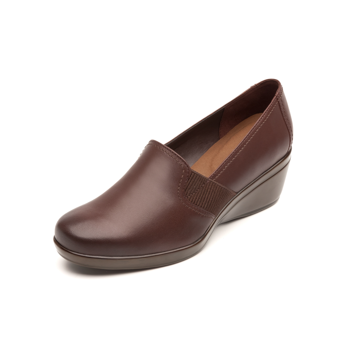 Zapato De Confort Flexi Con Cuña De Alto Brillo Para Mujer - Estilo 45211 Madera