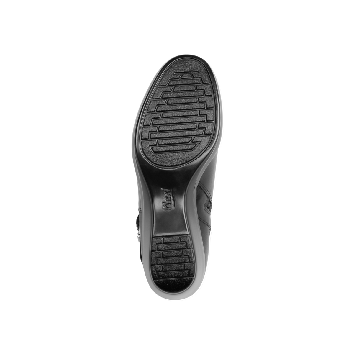 Botín De Plataforma Flexi para Mujer con Hebilla Frontal Estilo 45219 Negro