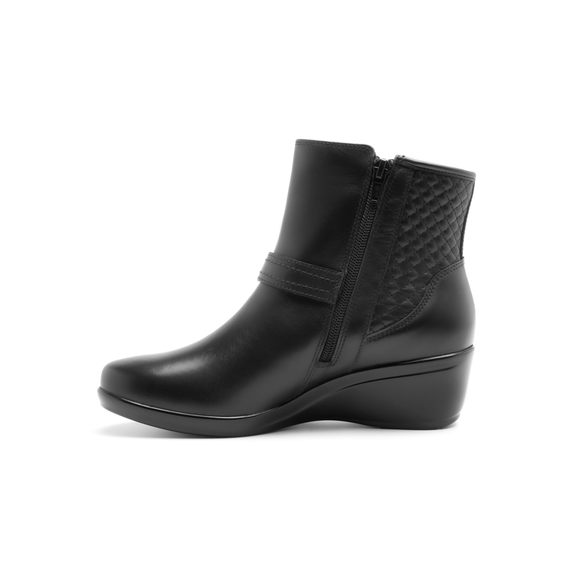 Botín De Plataforma Flexi para Mujer con Hebilla Frontal Estilo 45219 Negro