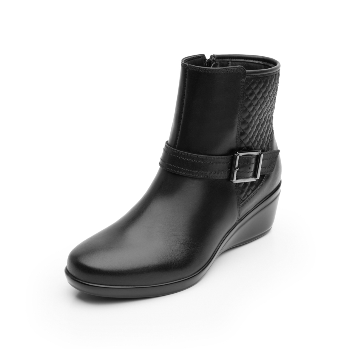 Botín De Plataforma Flexi para Mujer con Hebilla Frontal Estilo 45219 Negro