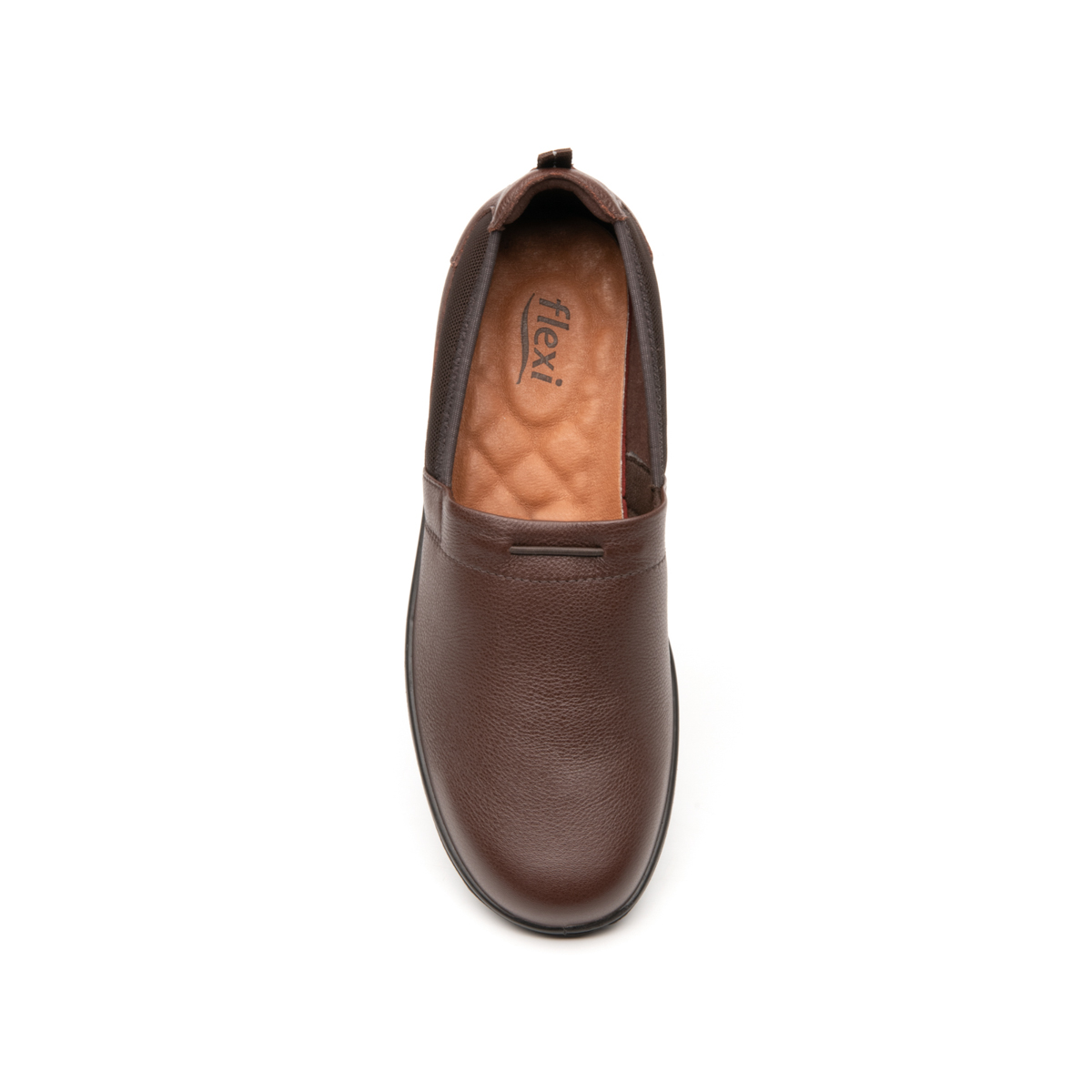 Slip On Con Detalle De Malla Y Elástico Flexi para Mujer con Plantilla Comfort Pad Estilo 45606 Café