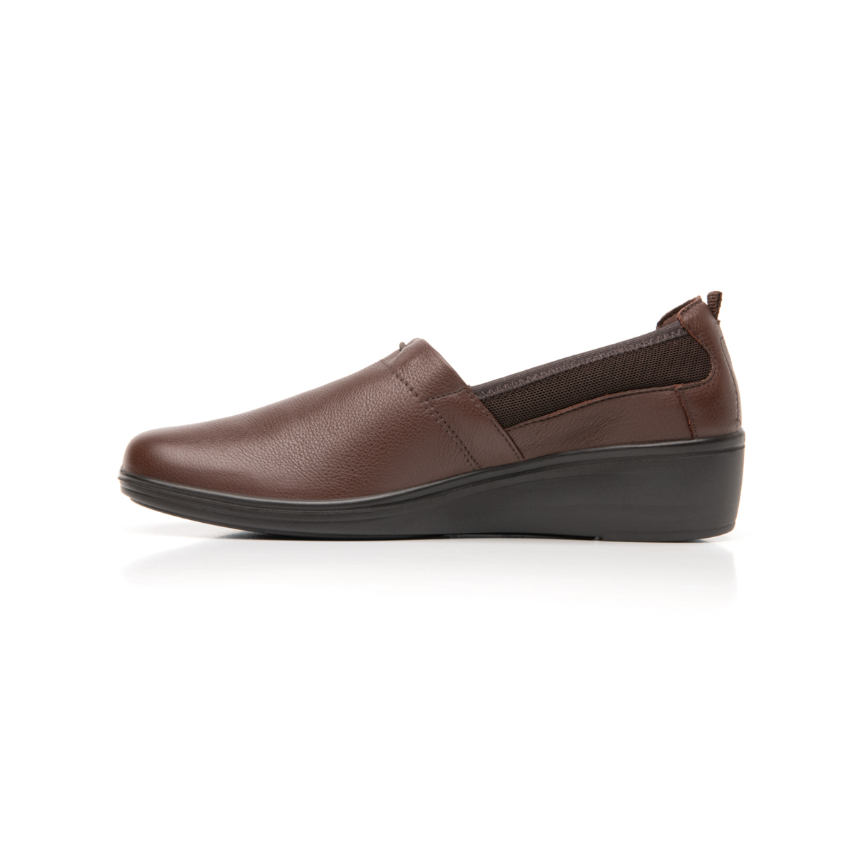 Slip On Con Detalle De Malla Y Elástico Flexi para Mujer con Plantilla Comfort Pad Estilo 45606 Café