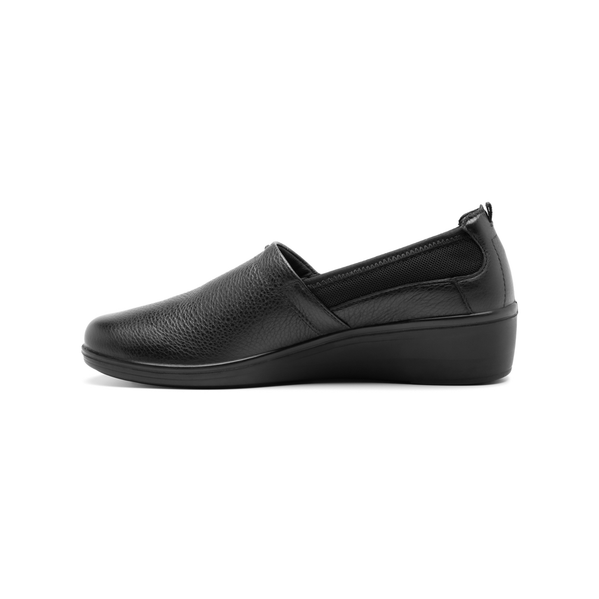 Slip On Con Detalle De Malla Y Elástico Flexi para Mujer con Plantilla Comfort Pad Estilo 45606 Negro