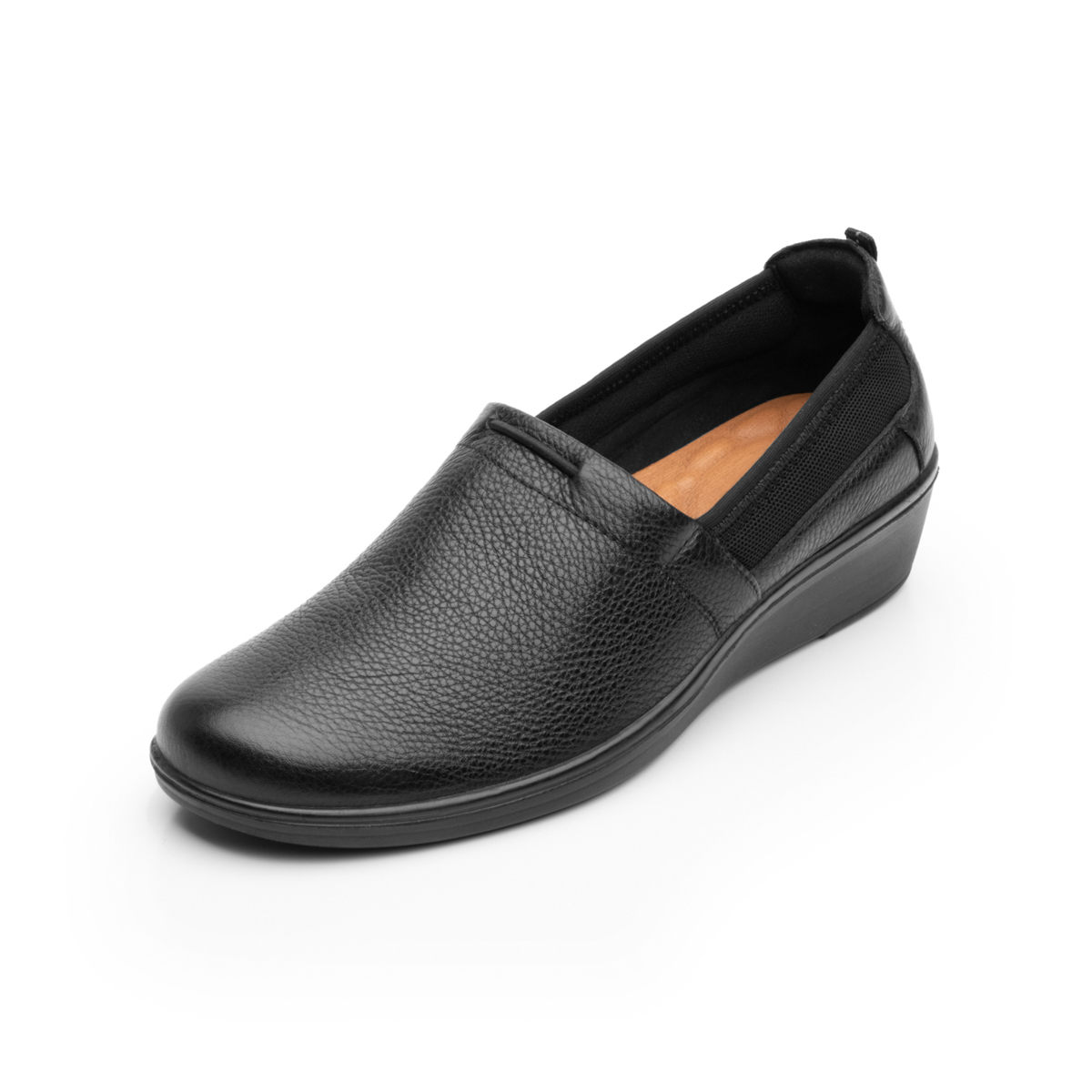 Slip On Con Detalle De Malla Y Elástico Flexi para Mujer con Plantilla Comfort Pad Estilo 45606 Negro