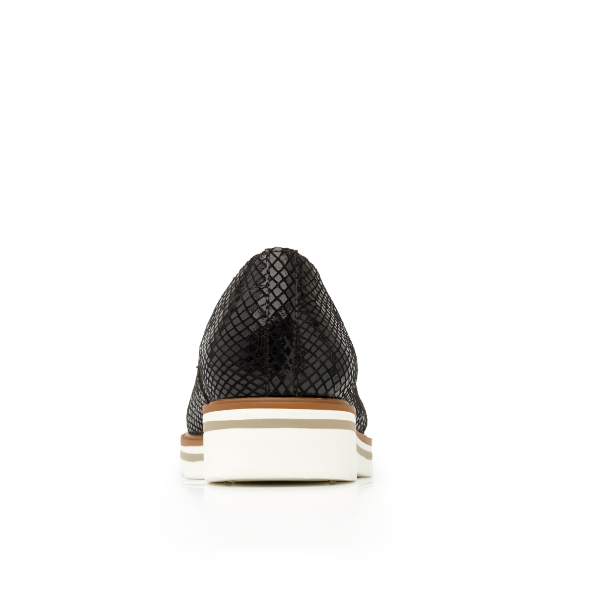 Flat Urbano Flexi Con Efecto De Piel Exótica Para Mujer - Estilo 45703 Negro