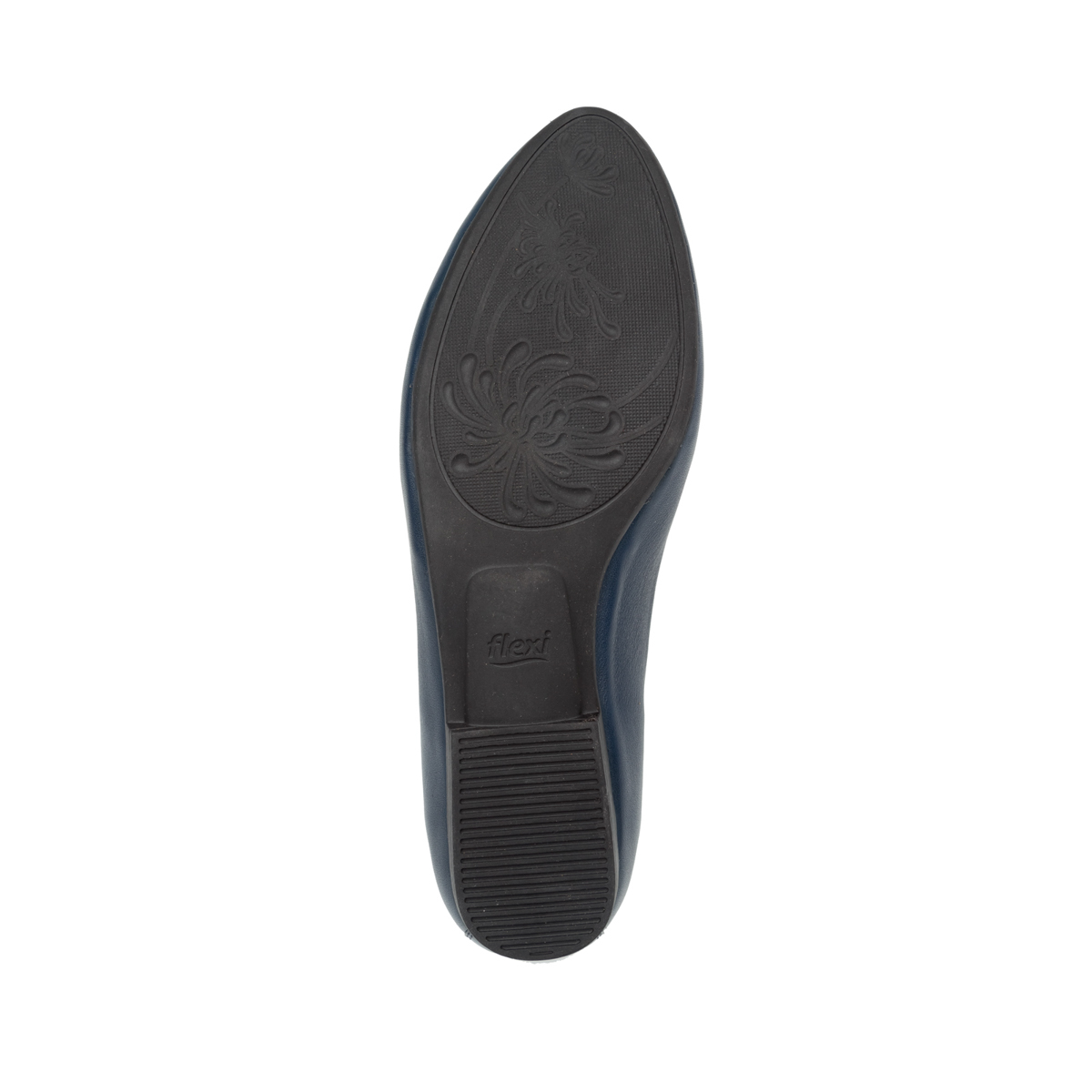 Flat Para Oficina Flexi Con Herraje Frontal Para Mujer - Estilo 47311 Azul