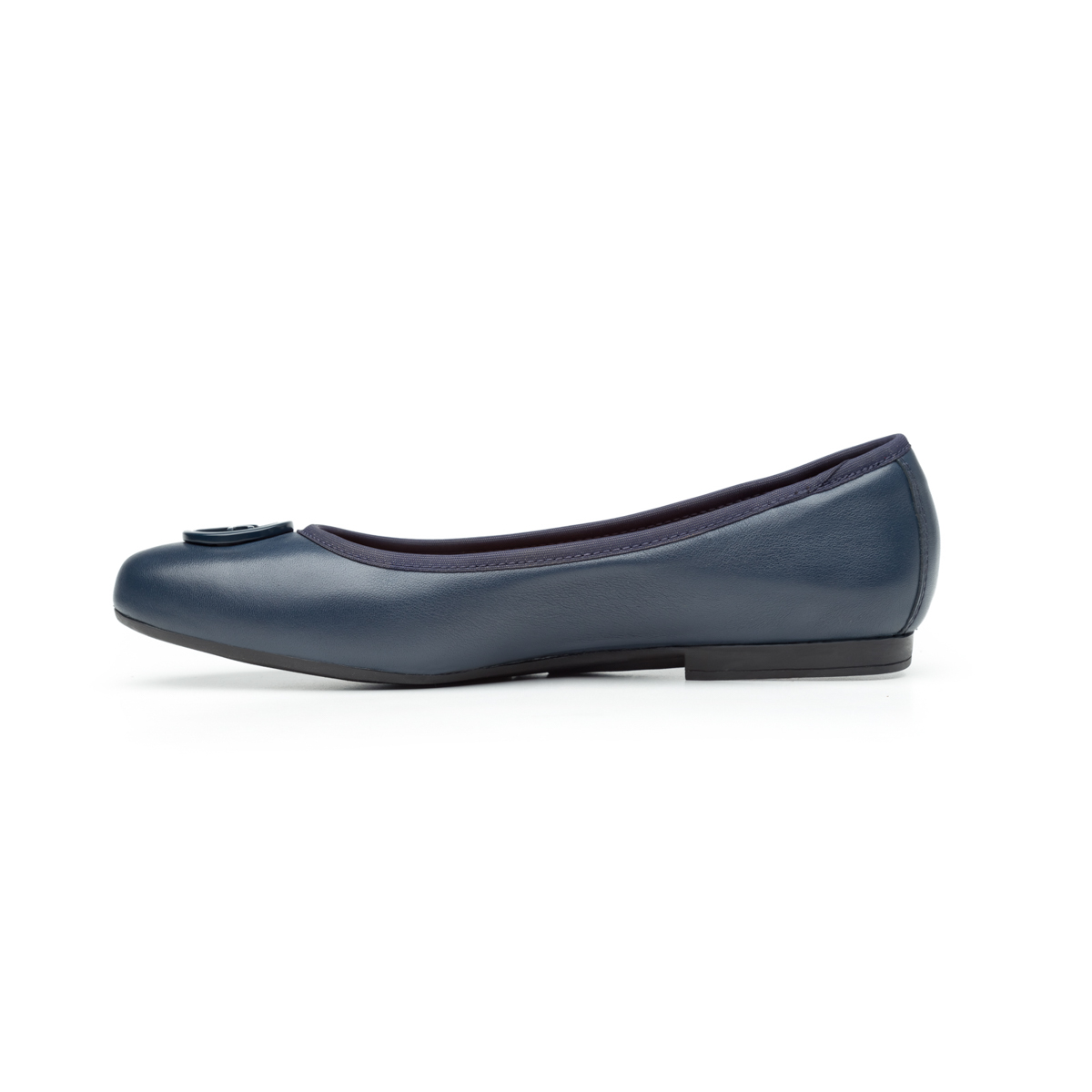 Flat Para Oficina Flexi Con Herraje Frontal Para Mujer - Estilo 47311 Azul