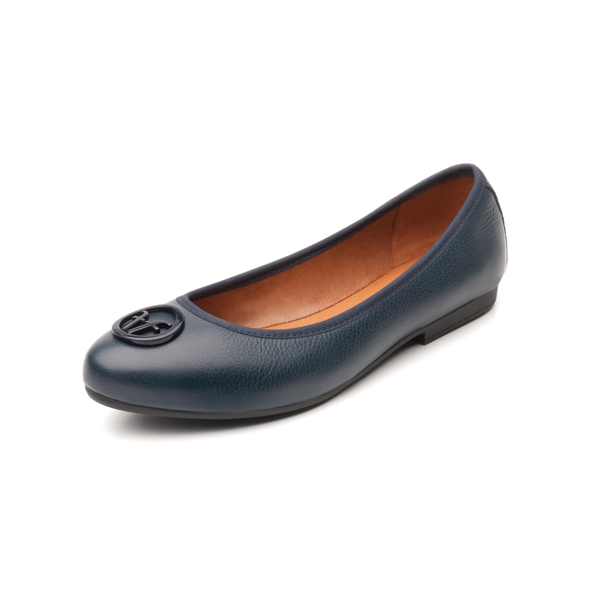 Flat Para Oficina Flexi Con Herraje Frontal Para Mujer - Estilo 47311 Azul