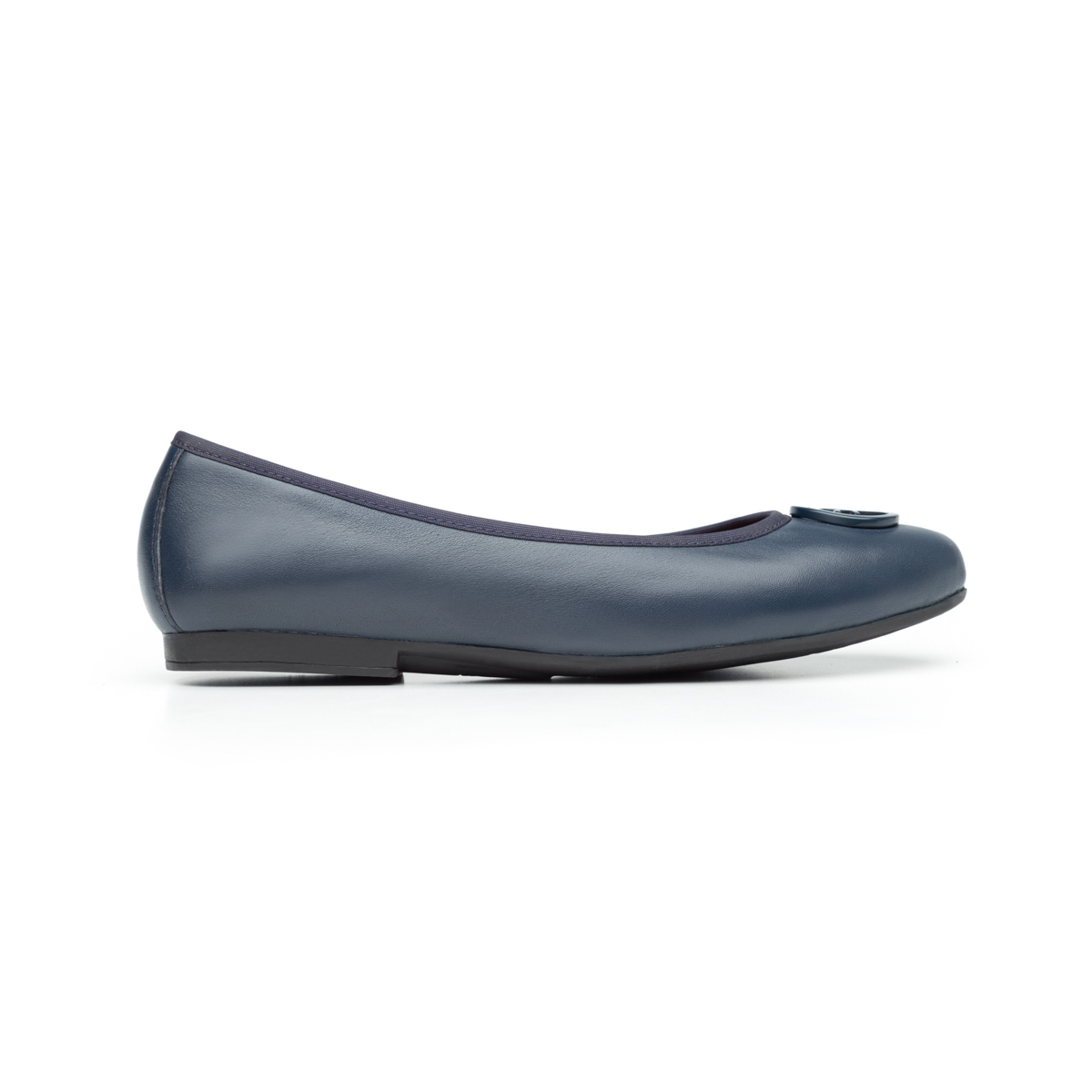 Flat Para Oficina Flexi Con Herraje Frontal Para Mujer - Estilo 47311 Azul