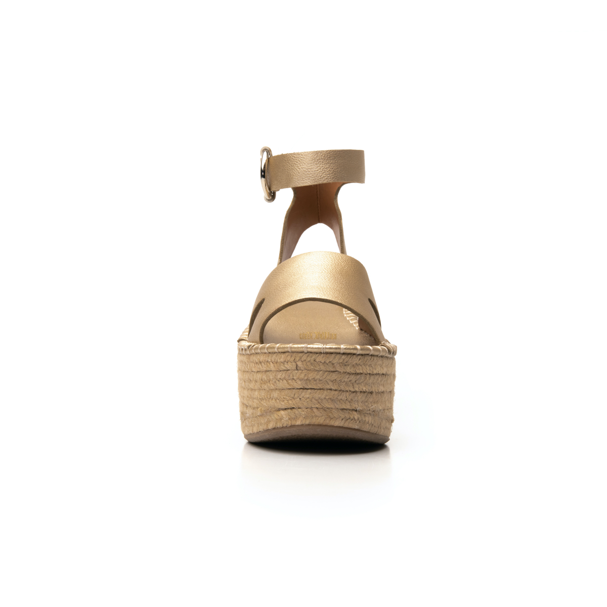 Sandalia Con Plataforma Flexi Con Suela Tipo Yute Para Mujer - Estilo 600301 Oro