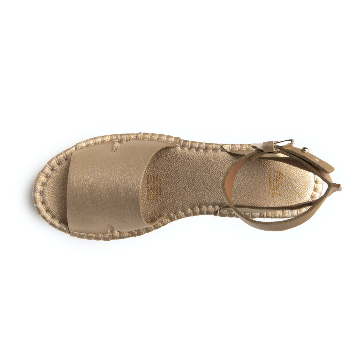 Sandalia Con Plataforma Flexi Con Suela Tipo Yute Para Mujer - Estilo 600301 Oro