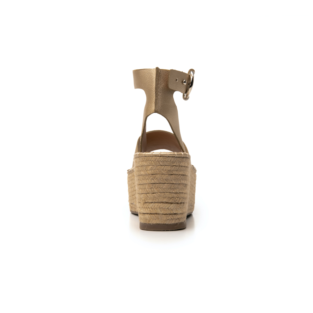 Sandalia Con Plataforma Flexi Con Suela Tipo Yute Para Mujer - Estilo 600301 Oro