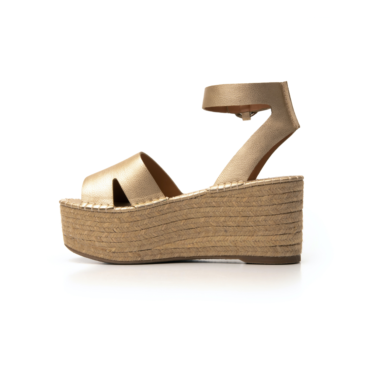Sandalia Con Plataforma Flexi Con Suela Tipo Yute Para Mujer - Estilo 600301 Oro