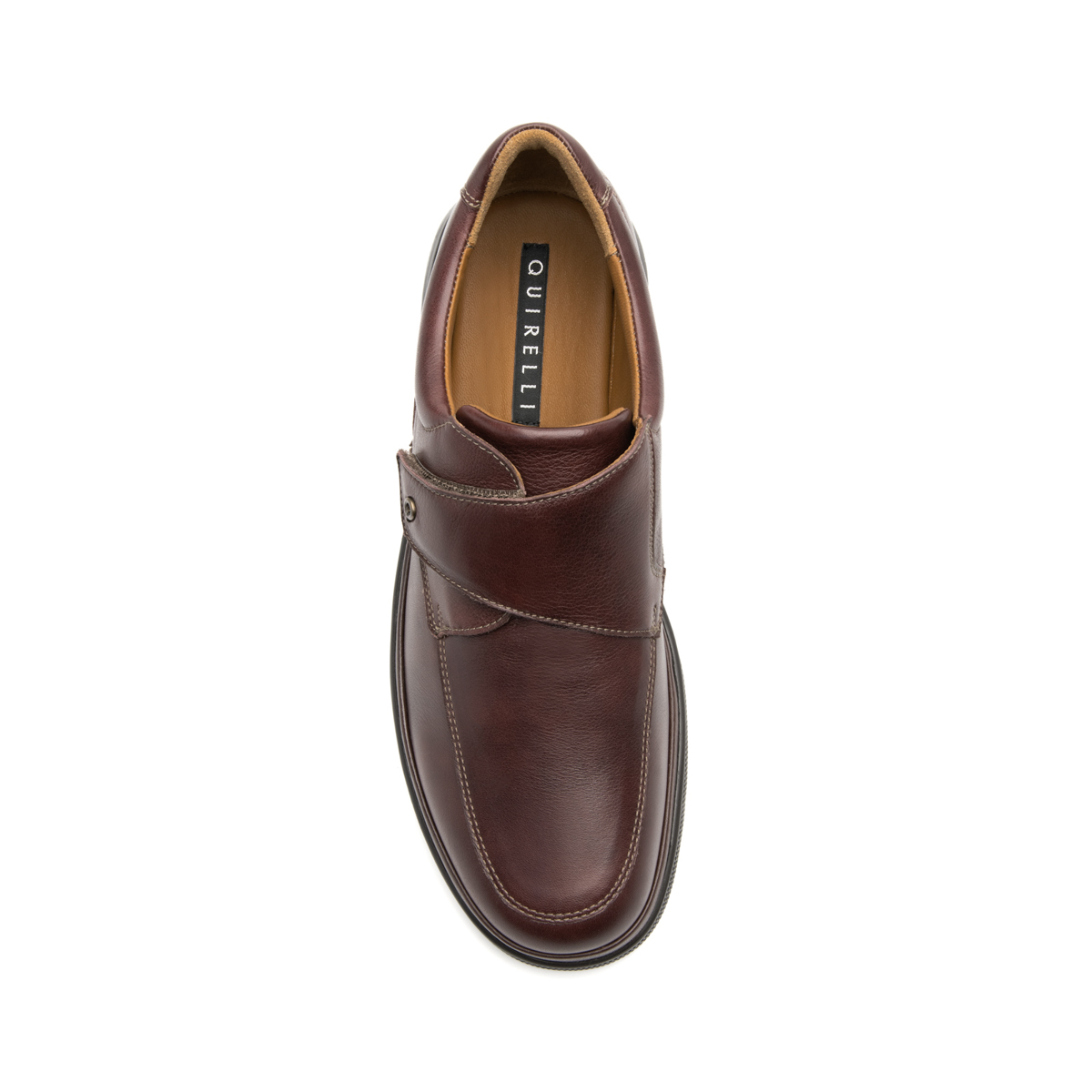 Calzado Con Velcro Quirelli para Hombre con Corte Acojinado Estilo 701210 Dark Brown