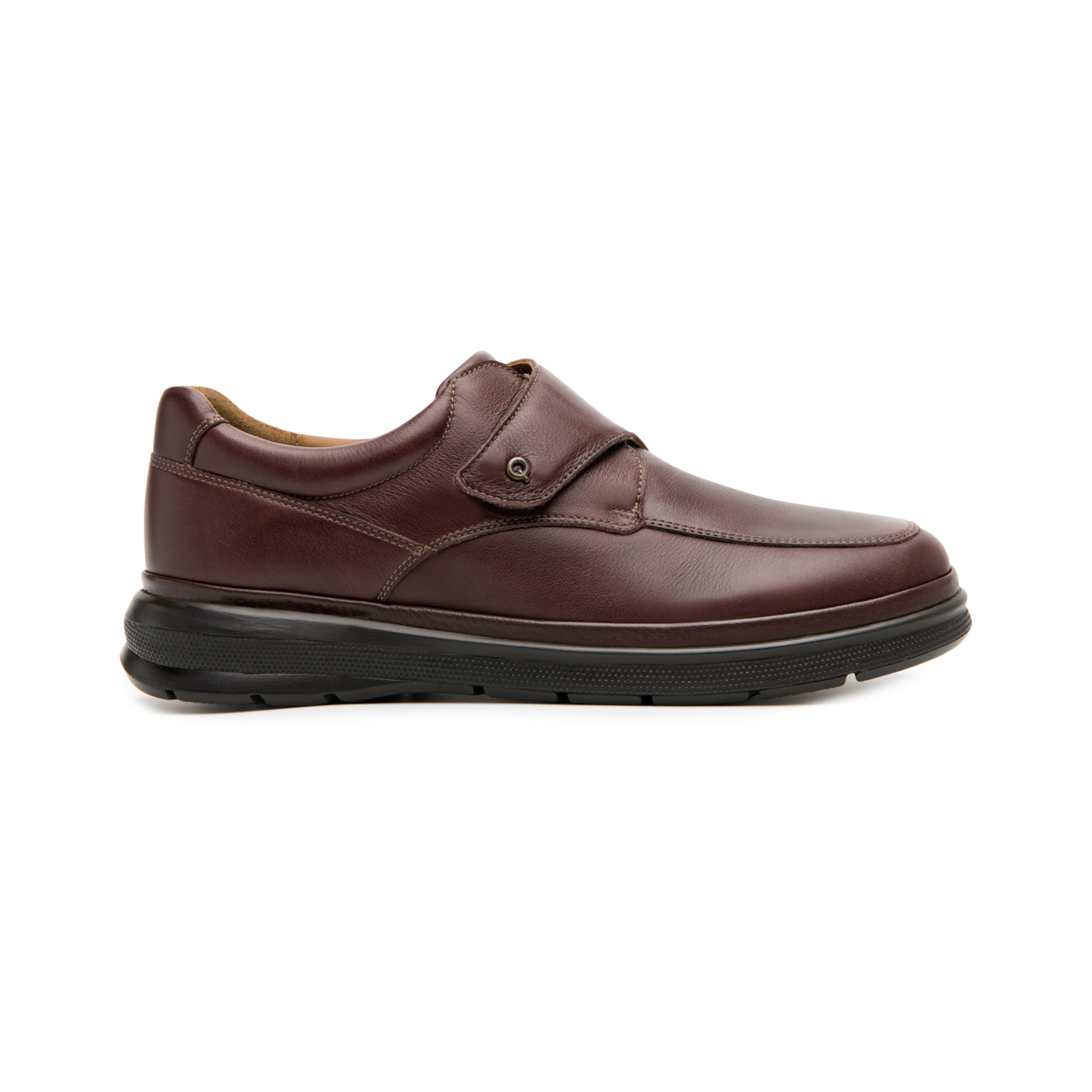 Calzado Con Velcro Quirelli para Hombre con Corte Acojinado Estilo 701210 Dark Brown