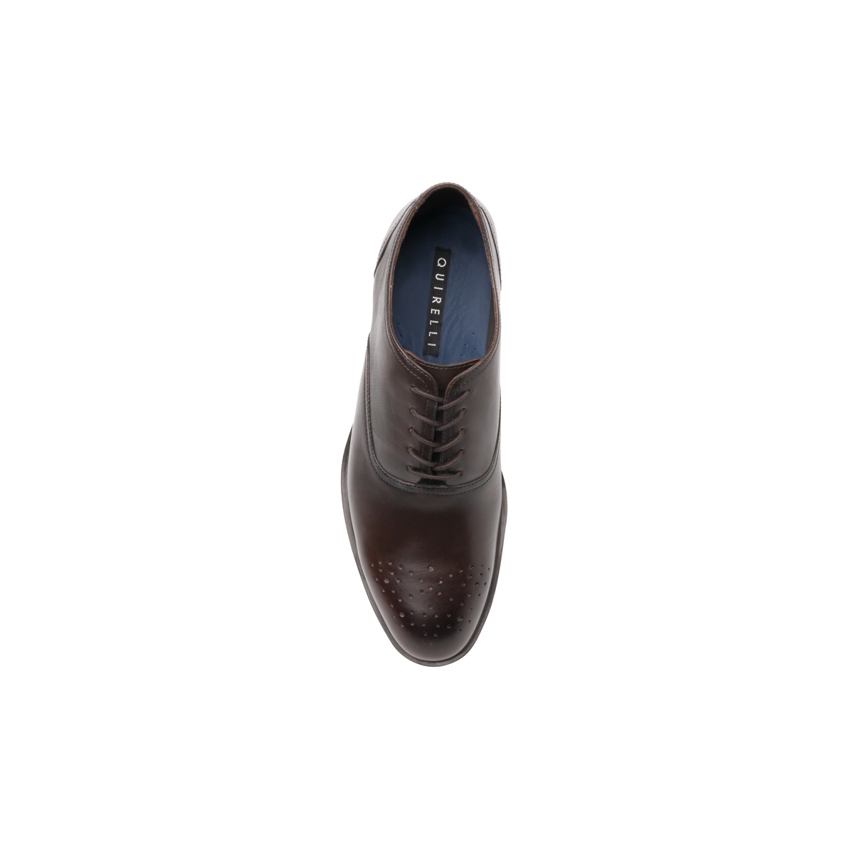 Zapato De Vestir Urbano Quirelli 100% De Piel Para Hombre - Estilo 701502 Chocolate