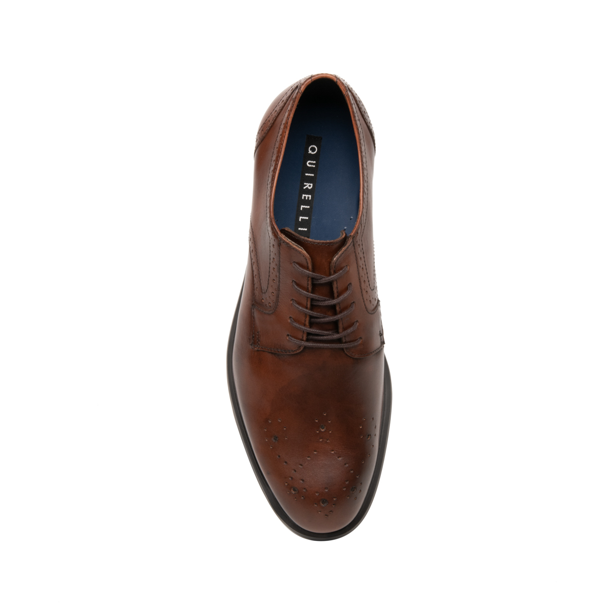 Zapato Derby Brogue Quirelli para Hombre con Suela extra ligera Estilo 702101 Tan