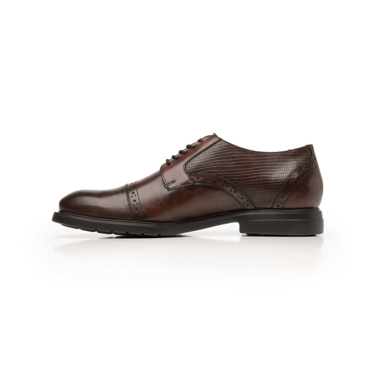 Zapato Derby Quirelli para Hombre con suela extra ligera Estilo 702102 Chocolate