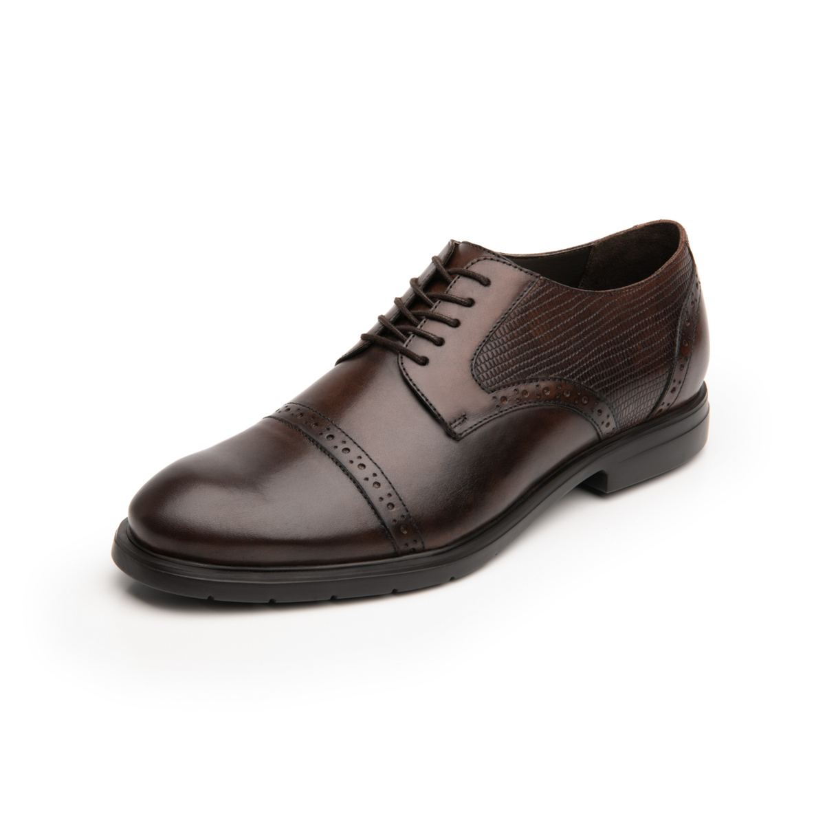 Zapato Derby Quirelli para Hombre con suela extra ligera Estilo 702102 Chocolate