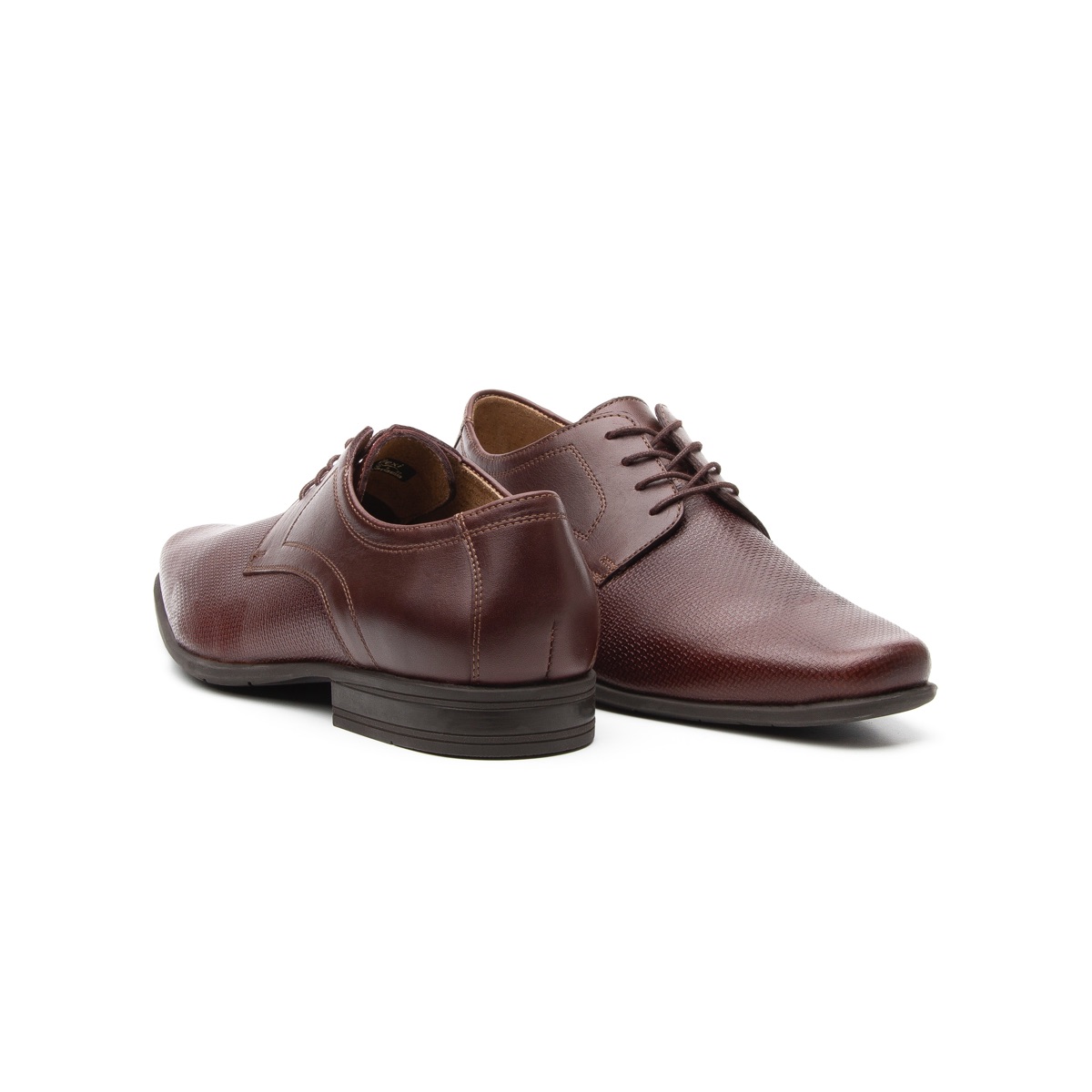 Zapato De Vestir Para Oficina Flexi Con Piel Grabada Para Hombre - Estilo 90708 Nogal