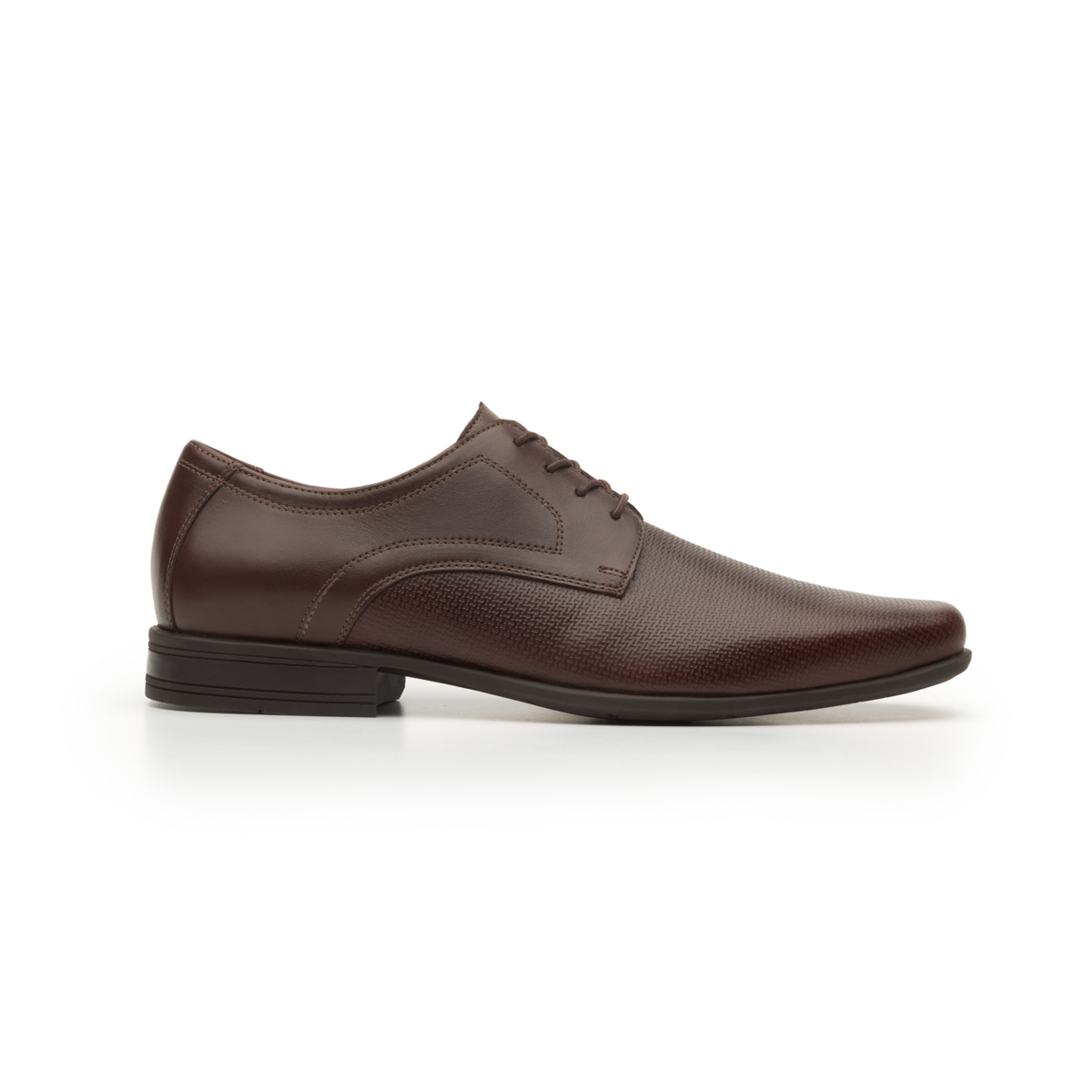Zapato De Vestir Para Oficina Flexi Con Piel Grabada Para Hombre - Estilo 90708 Nogal