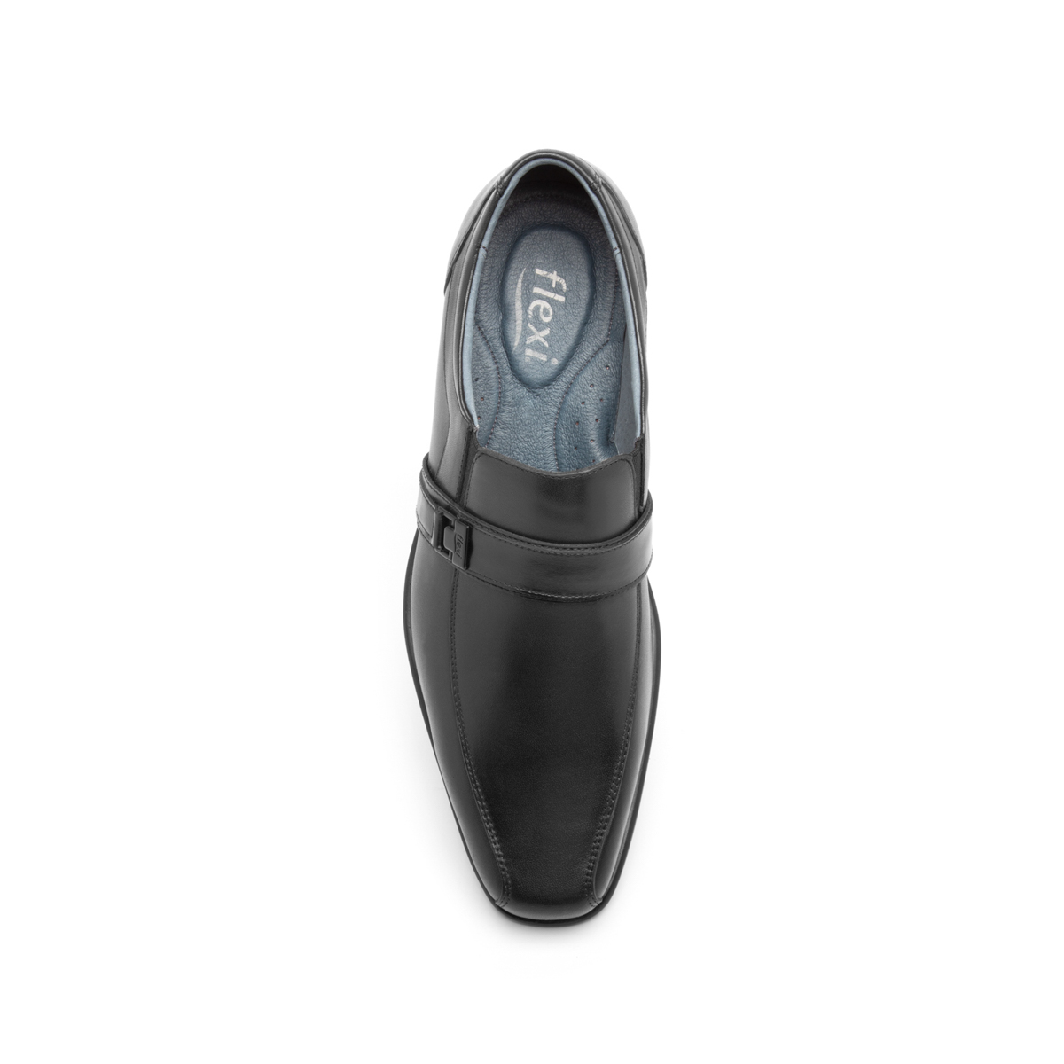 Zapato Mocasín Flexi para Hombre con Hebilla Frontal Estilo 90712 Negro