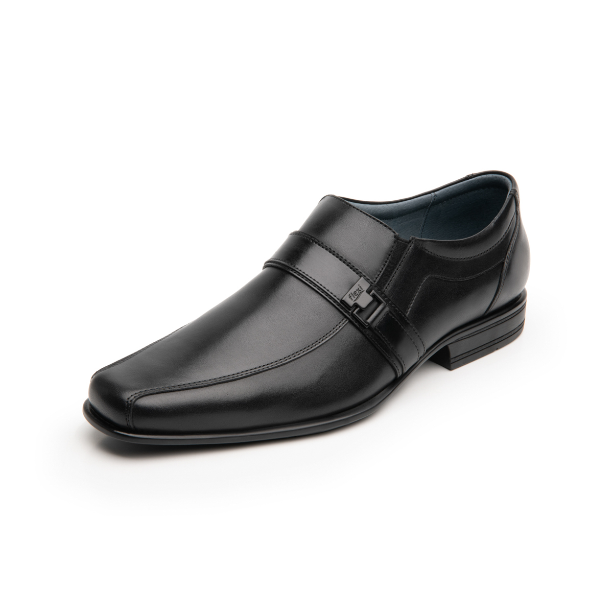 Zapato Mocasín Flexi para Hombre con Hebilla Frontal Estilo 90712 Negro