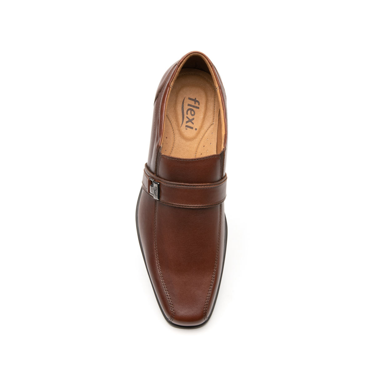 Zapato Mocasín Flexi para Hombre con Hebilla Frontal Estilo 90712 Tan