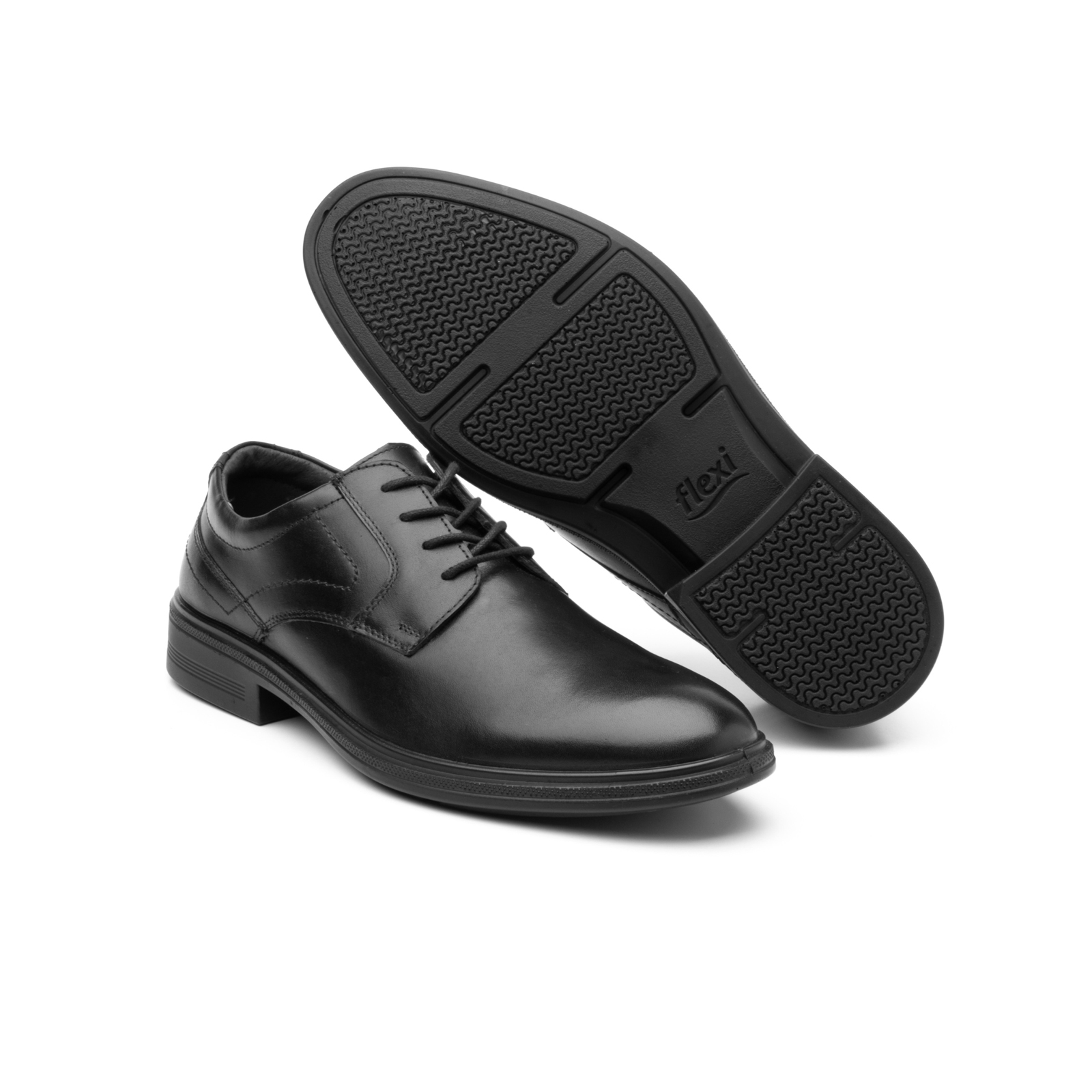 Zapato De Vestir Urbano Flexi Con Puntera Ovalada Para Hombre - Estilo 91407 Negro