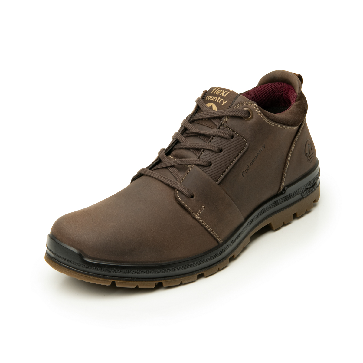 Derby Outdoor Apiezado Flexi Country para Hombre con Sistema De Mejor Agarre Estilo 92111 Chocolate