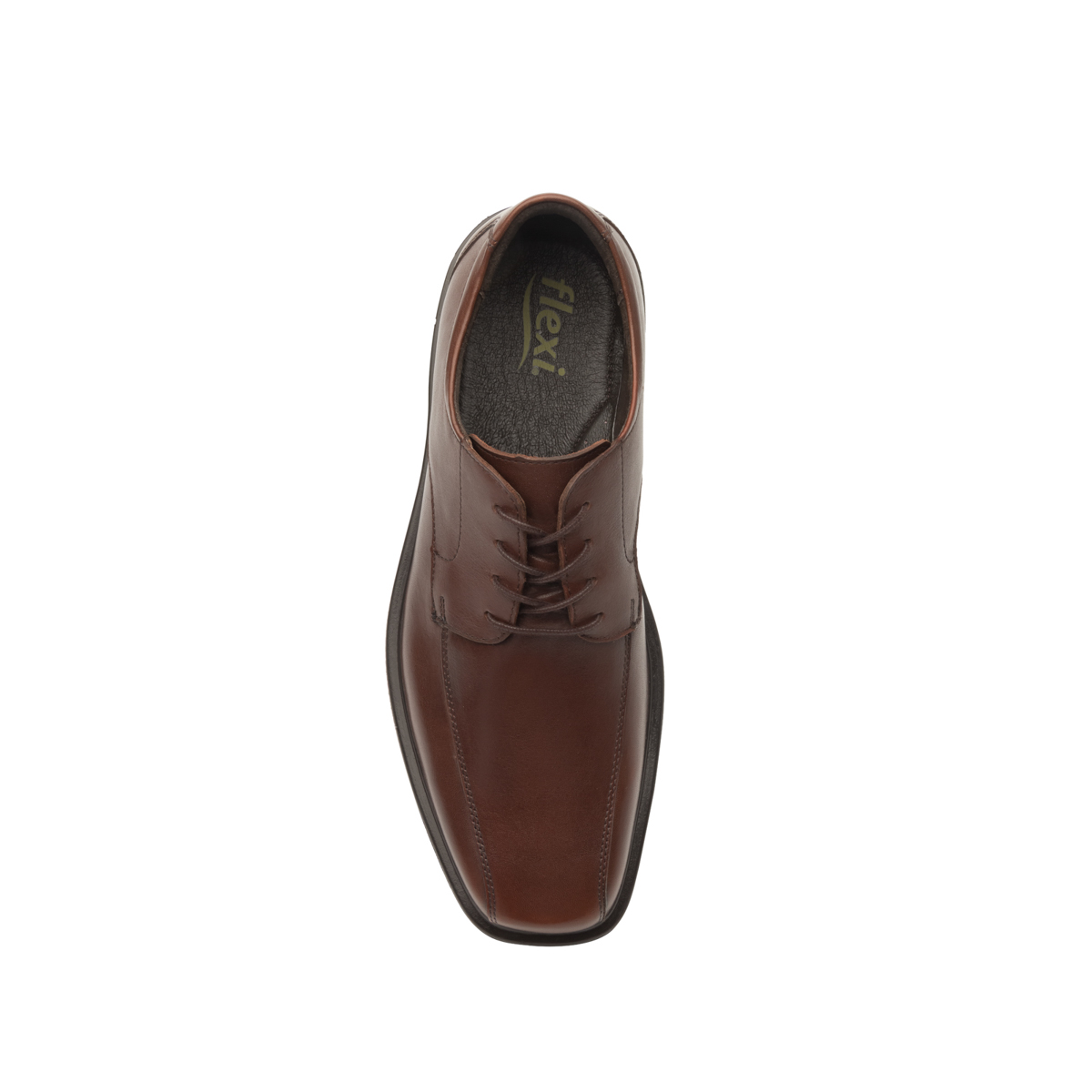 Zapato De Vestir Para Oficina Flexi Con Puntera Cuadrada Para Hombre - Estilo 96305 Cafe